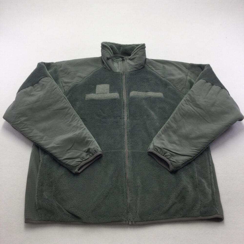 Peckham Jacket Mens Large Green Fleece Cold Weather Gen III US Army Military